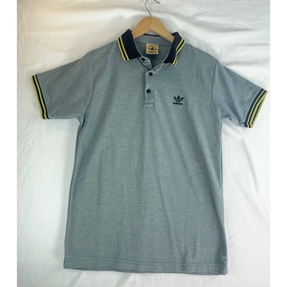 Vintage 90s Adidas Originals polo shirt Tennis Medium Gold Label‎
